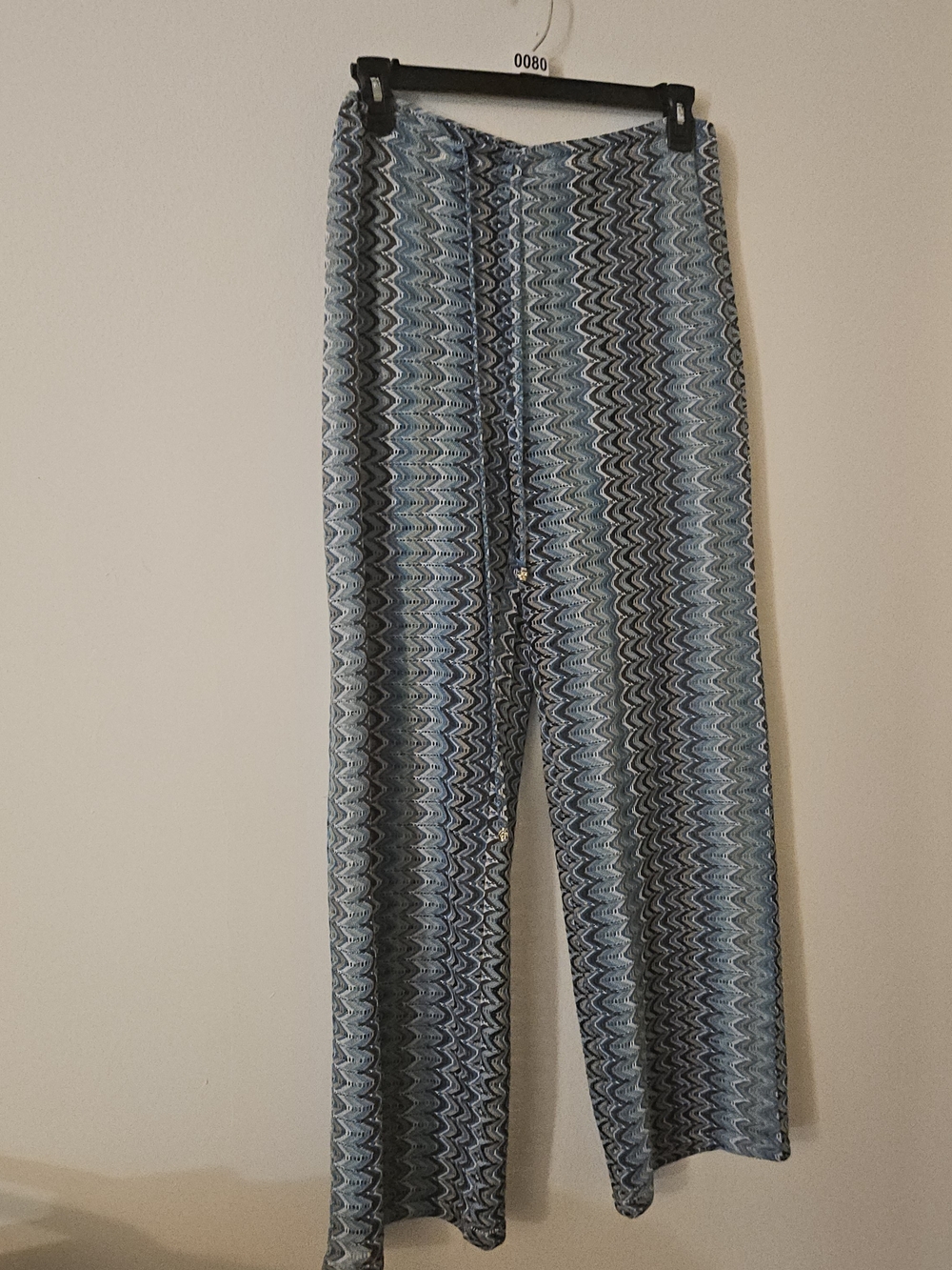 Lightweight Blue Patterned Women’s Swim Coverup Pants